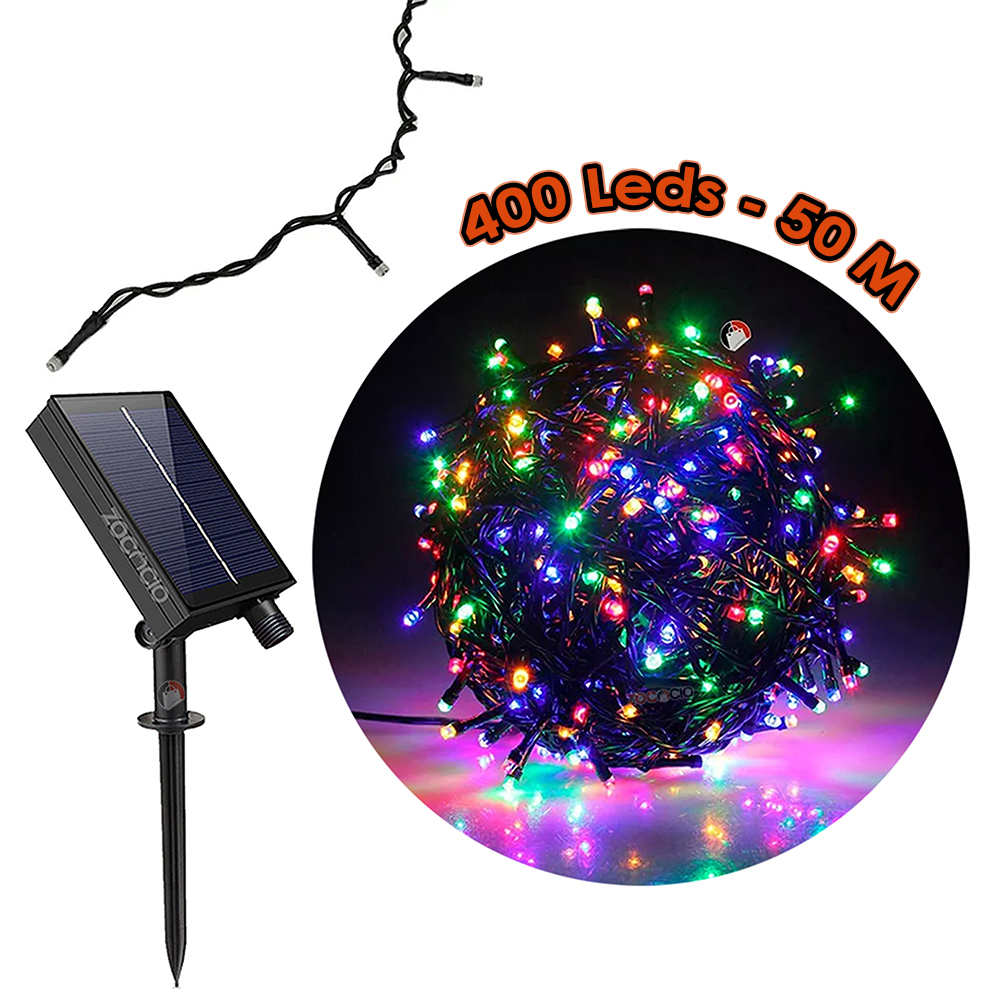 Luces Navidad Energía Solar Prem 400 Led